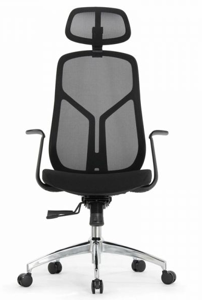 Falto Кураж Lux HT-310A (чёрный каркас, обивка сетка/ткань чёрная, подголовник)